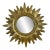 Late 20th Century Gold Gilded 12.5" Sunburst Wall Mirror For Sale