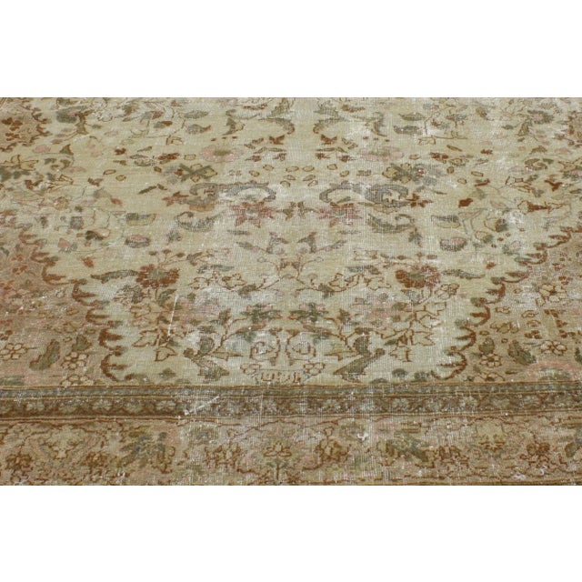 Late 19th Century Distressed Antique Persian Mahal Rug - 07'01 X 09'03 For Sale - Image 5 of 6