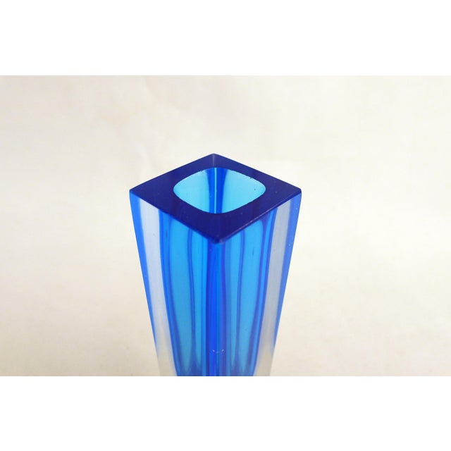 Small Turquoise Blue Sommerso Vase in Murano Glass, 1960s For Sale - Image 10 of 14