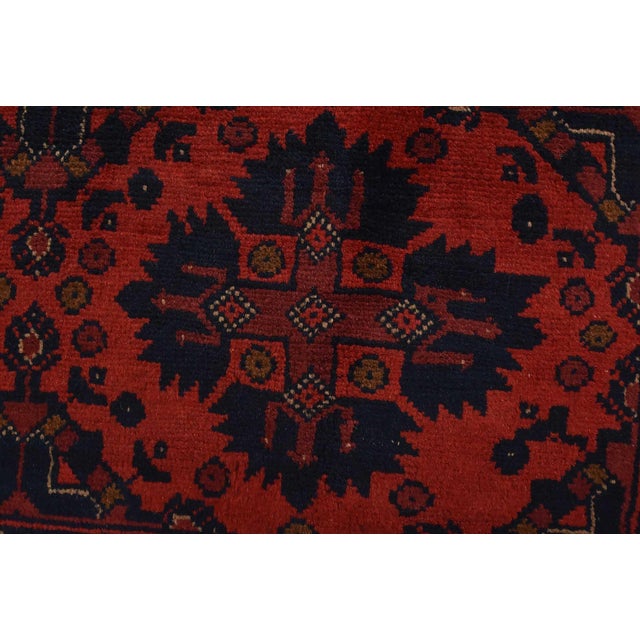 Turkmen Rug 6’8” X 9’9” Red Wool Tribal Hand-Knotted Oriental Carpet For Sale - Image 4 of 14