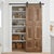 Vintage Carved Double Doors – Reclaimed Wood Sliding Pantry Doors 80x29 For Sale - Image 4 of 4