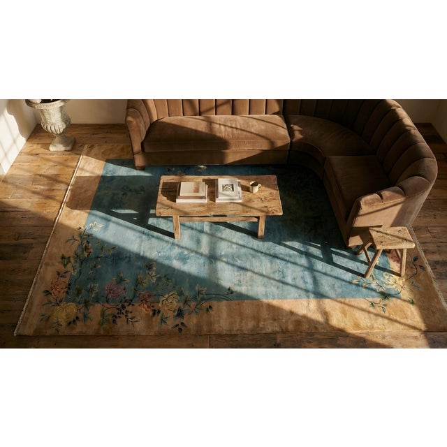 Green 1920s Chinese Art Deco Carpet ( 8' 10" x 11'6" - 270 x 350 ) For Sale - Image 8 of 10