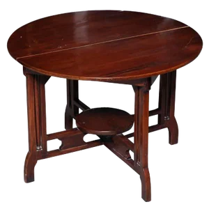 1930s Art Deco Shanghai Coffee Table Made of Varnished Elm With Quadripod Base