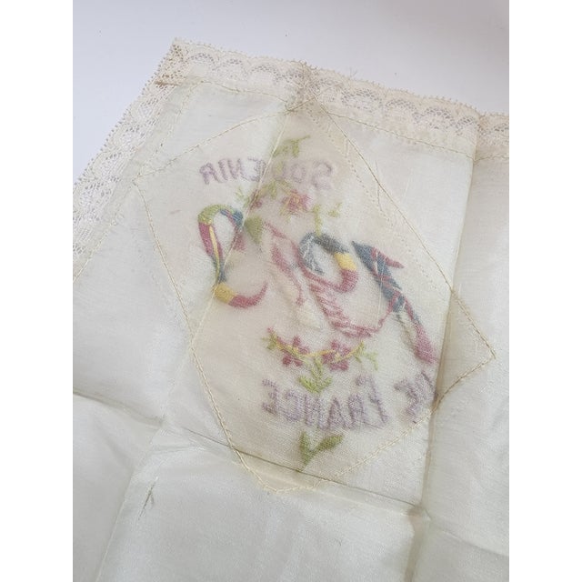 Set of 3 French Antique Handkerchiefs From Ww1 For Sale - Image 9 of 16