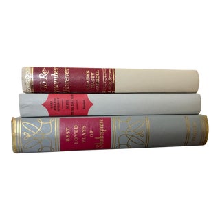 Vintage Book Bundle With Red Spines - Set of 3 For Sale