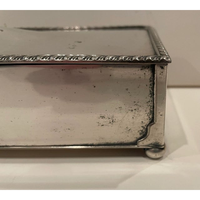 1930s Silverplate Tabletop Box For Sale - Image 5 of 9