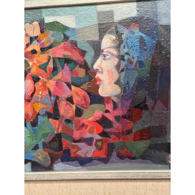 Ragnar Ring, Flower Girl, 1975, Oil Painting on Panel, Framed For Sale - Image 6 of 14
