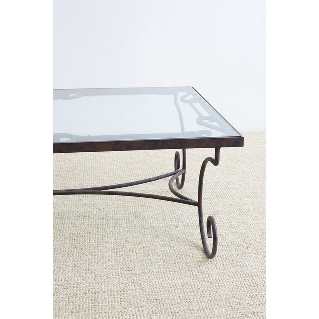 Spanish Style Wrought Iron and Glass Coffee Table Chairish