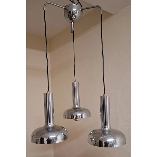 Vintage 3-Flame Cascade Lamp with Chrome-Plated Metal Frame, 1970s, in Very Good conditions. Designed 1970 to 1979 Up to...