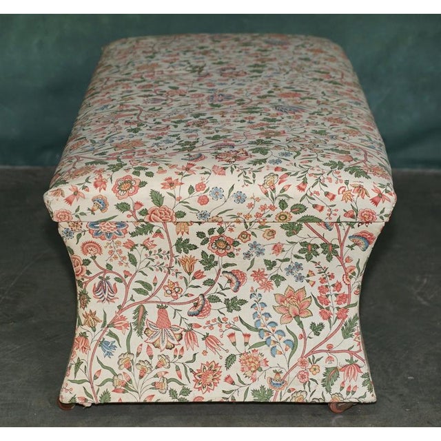 Antique Victoria Triple Sized Ottman Storage Trunk Embriodered Upholstery by Aeg, 1880 For Sale - Image 14 of 18