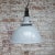 1950s Vintage British Industrial Gray Enamel Pendant Light from Benjamin Electric Manufacturing Company For Sale - Image 5 of 6