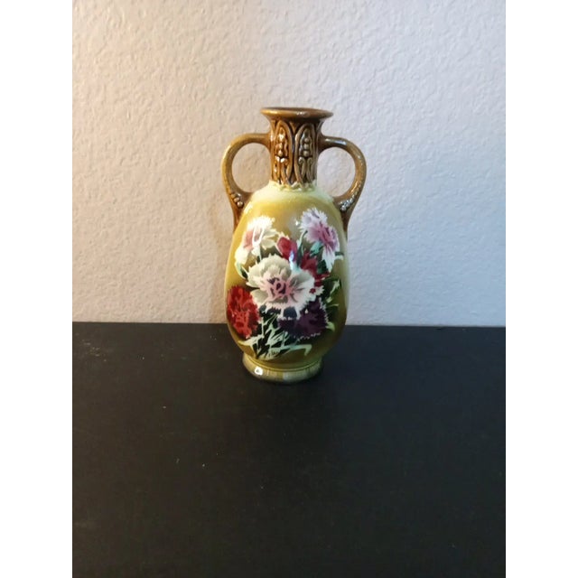 1920s Hand Painted Lusterware Amphora Vase, Made in Czechozlovakia For Sale In Dallas - Image 6 of 6