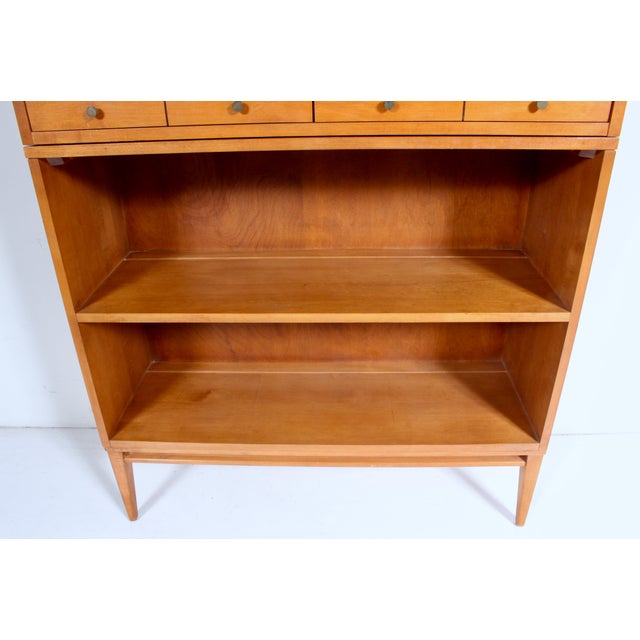 1950s Paul McCobb Planner Group Maple Modular 3 Piece, 4 Drawer Shelves - Bookcase For Sale - Image 9 of 17