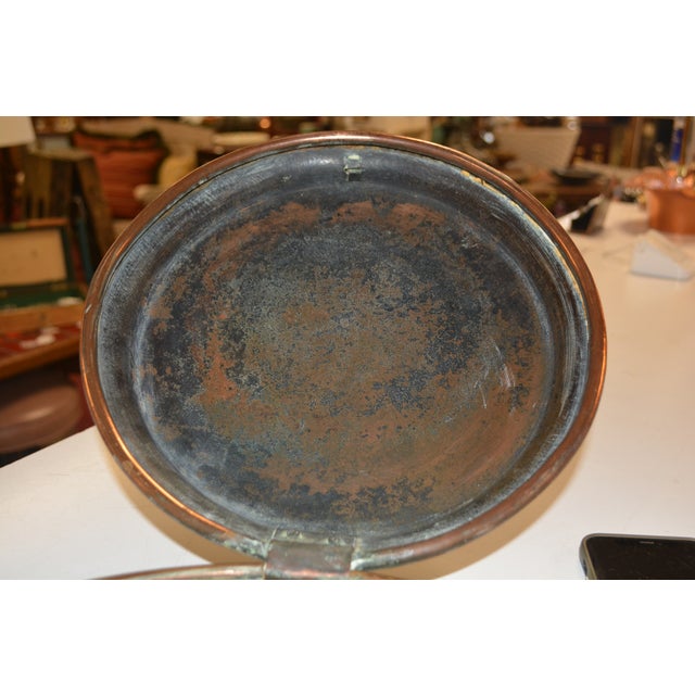 Antique Copper & Wood Long Handled Bed Warmer Pan - Signed T. Hale & Co - England For Sale - Image 13 of 18