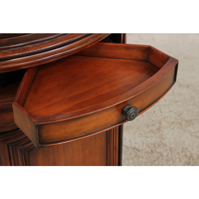 Theodore Alexander Curved Mahogany Corner Cabinet For Sale - Image 9 of 18