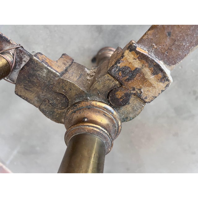 Early 20th Spanish Full Double Bronze Bed with bars and wheels For Sale - Image 13 of 18