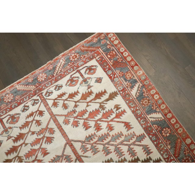 Textile Early 20th Century Ivory Branch Pattern Persian Bakhtiari Accent Runner - 4'2" x 9'2" For Sale - Image 7 of 7