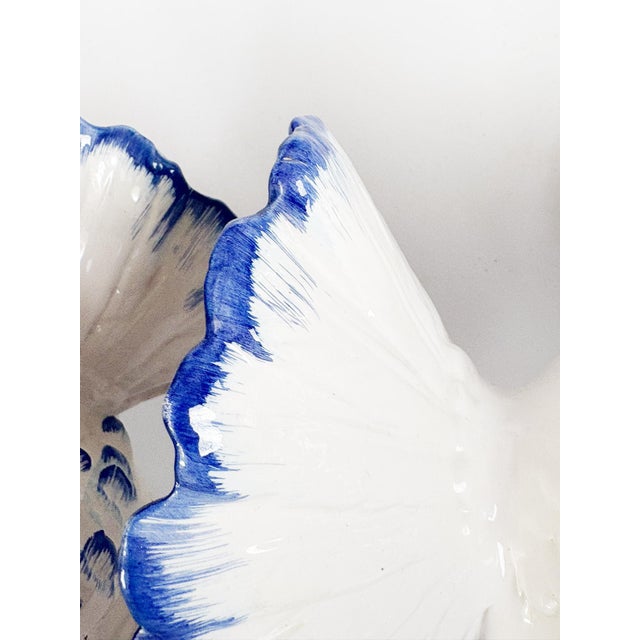 Blue Vintage Ceramic Table Lamps, France, 1970s, Set of 2 For Sale - Image 8 of 15