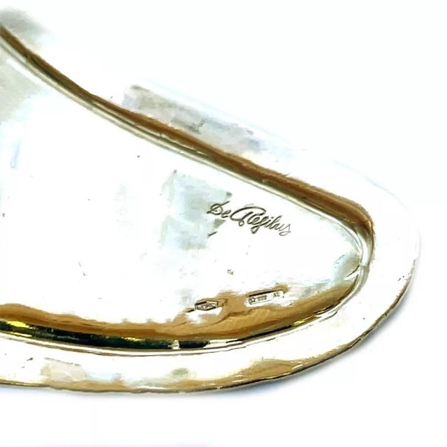 Metal De Prejilus Gold Cuff Bracelet Diamond & Gems 18k Yellow Hammered Finish For Sale - Image 7 of 7