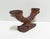 Vintage German Brutalist Hand Carved Wooden Candle Holder - Set of 3 For Sale - Image 4 of 12