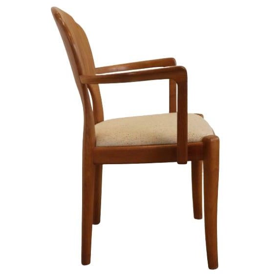 Wood Danish Dining Room Chair with Backrest For Sale - Image 7 of 15
