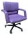 1990s Mario Bellini Vitra Figura Post Modern Purple Leather Desk Chair For Sale