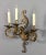 1920s Pair of French Gilt Wrought Iron Three-Arm Wall Sconces, Louis XV Style, 1920s For Sale - Image 5 of 9