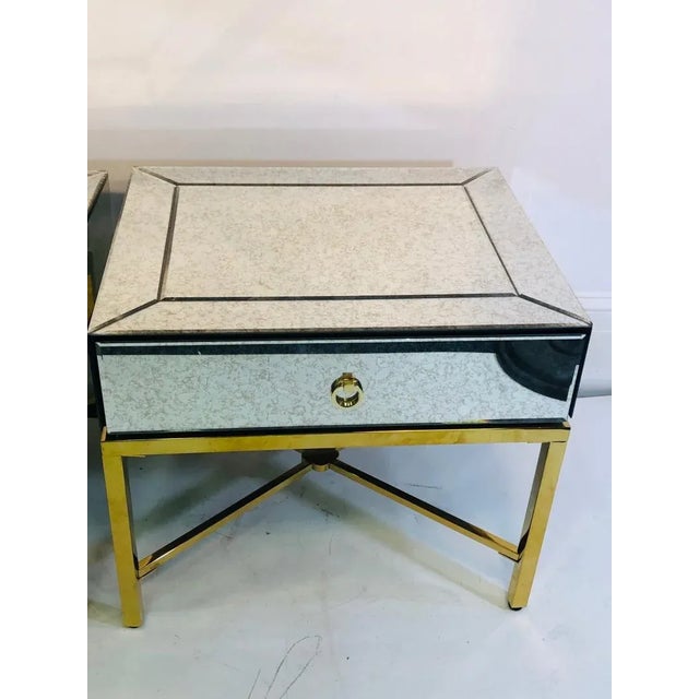 Custom Made Mirrored Night Stands a Pair Chairish