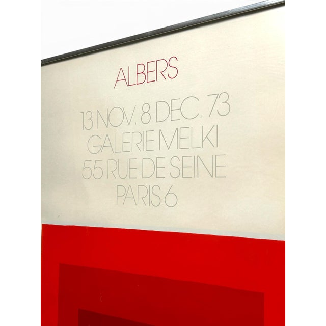 Vintage Josef Albers 1973 Square Modernist Silkscreen Print Paris Exhibit Poster For Sale In Los Angeles - Image 6 of 7