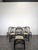 Black Lacquered Rattan Chairs with Fabric Seats, 1970s, Set of 6, in Very Good conditions. Designed 1970 to 1979