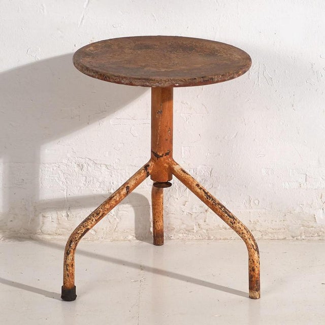 Metal Vintage Stool in Metal, 1950 For Sale - Image 7 of 7