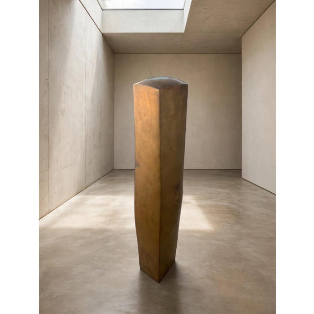 Metal Vintage Bronze and Aluminum Totem Abstract Sculpture, 1970s For Sale - Image 7 of 7