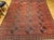 Vintage Turkmen Ersari in Allover Geometric Pattern in Red, Blue, Navy, Brown For Sale - Image 4 of 14