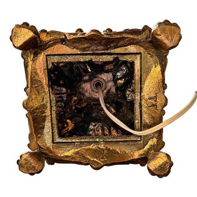 Late 20th Century Late 20th Century Neoclassical Gilt Brass Putti Cherub & Marble Column Table Lamp For Sale - Image 5 of 6
