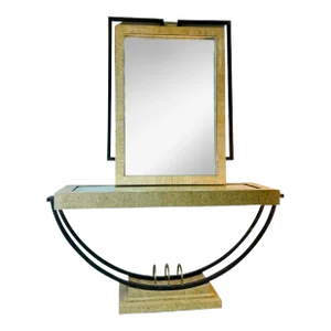 1980s Post Modern Console & Mirror - A Pair