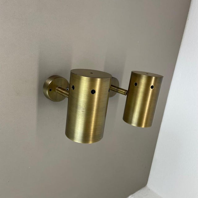 Minimalist Brass Hole Wall Spot Lights, Italy, 1970s, Set of 2 For Sale - Image 4 of 15