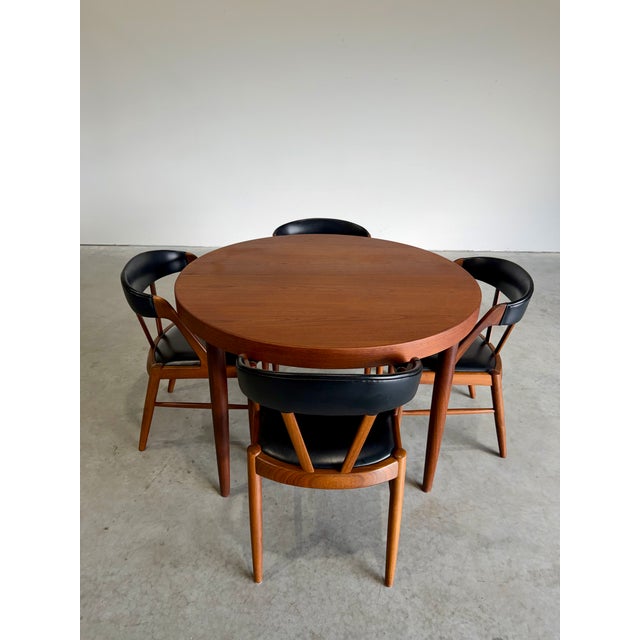1960s Set of 6 Kai Kristiansen Style Danish Teak Mid Century Dining Chairs For Sale In Tampa - Image 6 of 14