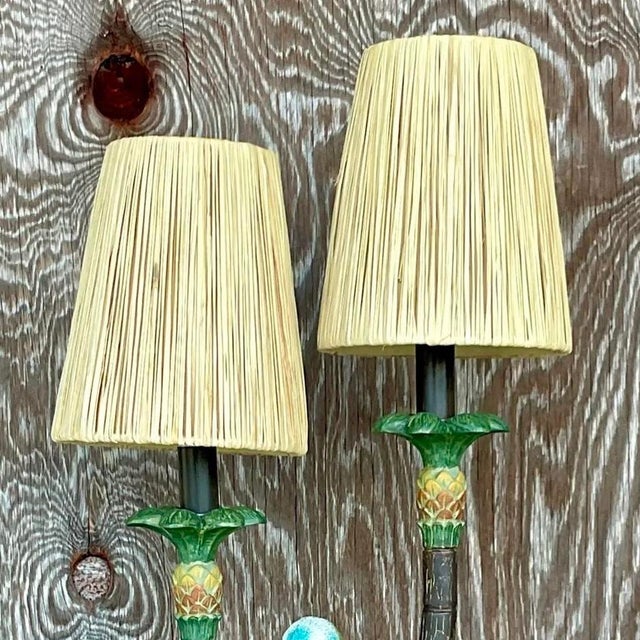 Coffee Vintage Boho Happy Parakeet Lamp For Sale - Image 8 of 13