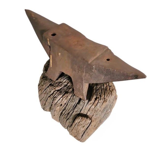 Blacksmith's Anvil on Tree Stump, 19th Century For Sale - Image 3 of 9