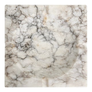 Large Italian Alabaster Ashtray Catchall For Sale