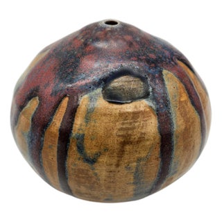 Mid-Century Modern Oxblood & Cobalt Studio Pottery Weed Pot, USA For Sale