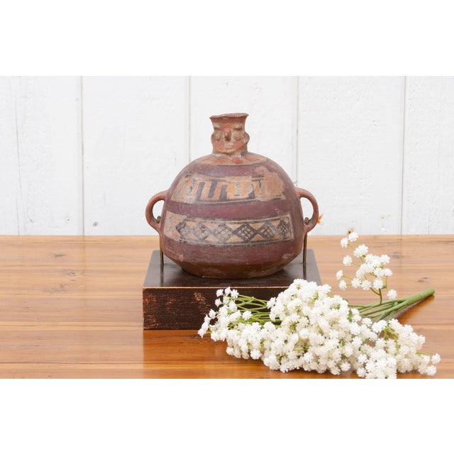 Rare Pre-Historic Painted Terracotta Vessel For Sale - Image 10 of 10