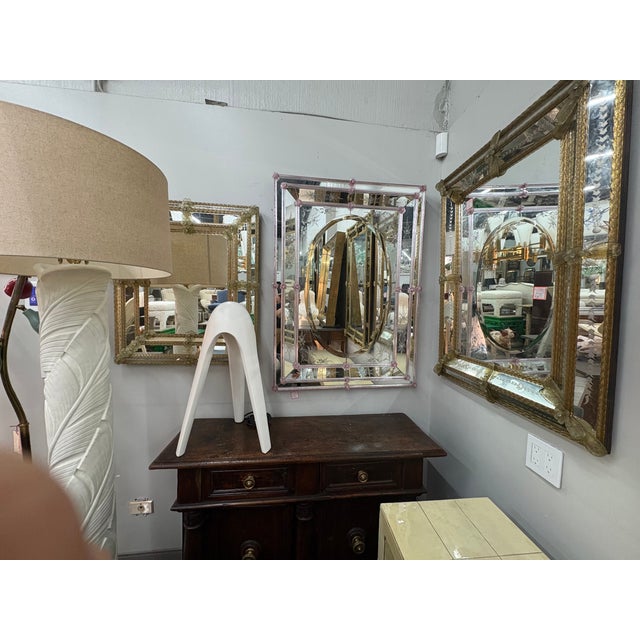 Etched and Beveled Venetian Mirror For Sale - Image 10 of 13