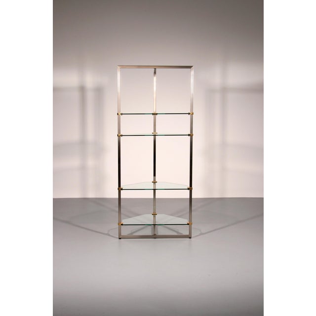 1970s Model R16 Corner Cabinet in Stainless Steel and Aluminum by Peter Ghyczy, 1970s For Sale - Image 5 of 12