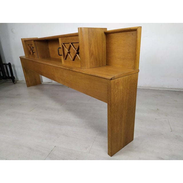 Vintage Oak Headboard For Sale - Image 4 of 18