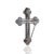Royal Victorian Style Emerald & Diamond Cross Brooch Pendant in 925 Sterling Silver For Sale - Image 10 of 14