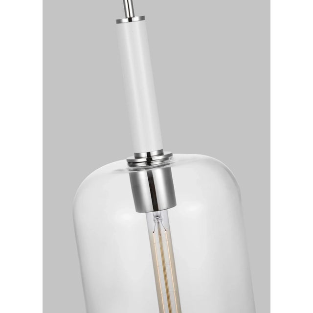 Contemporary Kate Spade by Visual Comfort Studio Monroe Cylinder Pendant, Polished Nickel For Sale - Image 3 of 5