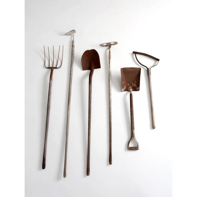Wood Early 20th Century Primitive Garden Tool Collection For Sale - Image 7 of 16