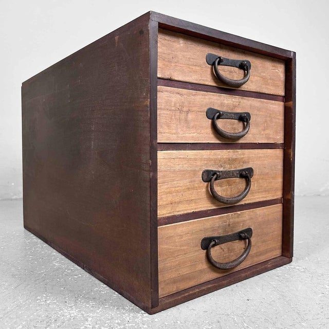 Wood Antique Wooden Archive Drawer Cabinet, 1890s For Sale - Image 7 of 10