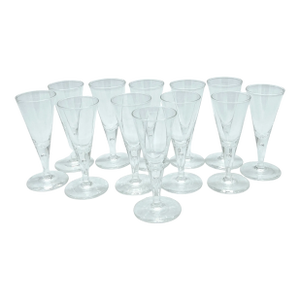 12 1960s Steuben #7924 Controlled Bubble Smaller Goblets/ Wines